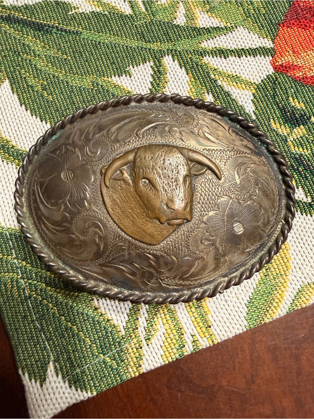 Western Bull Head Belt Buckle